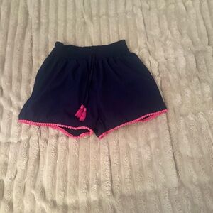 Japna Kids Navy Shorts with Pink Trim